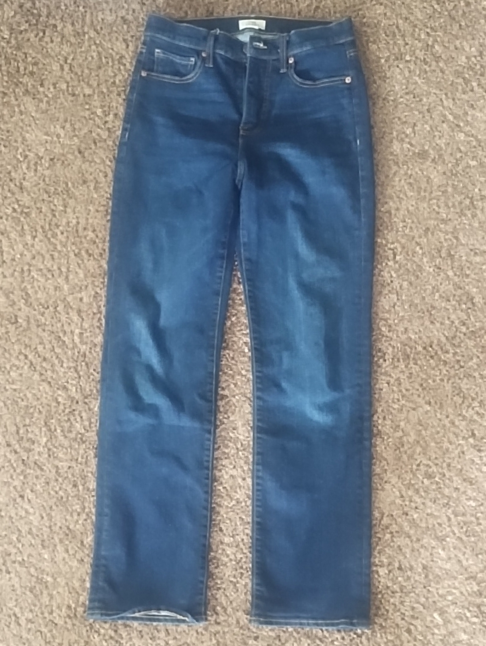 Dark Blue Women's Straight-Leg M Jeans Sculpt Size 6